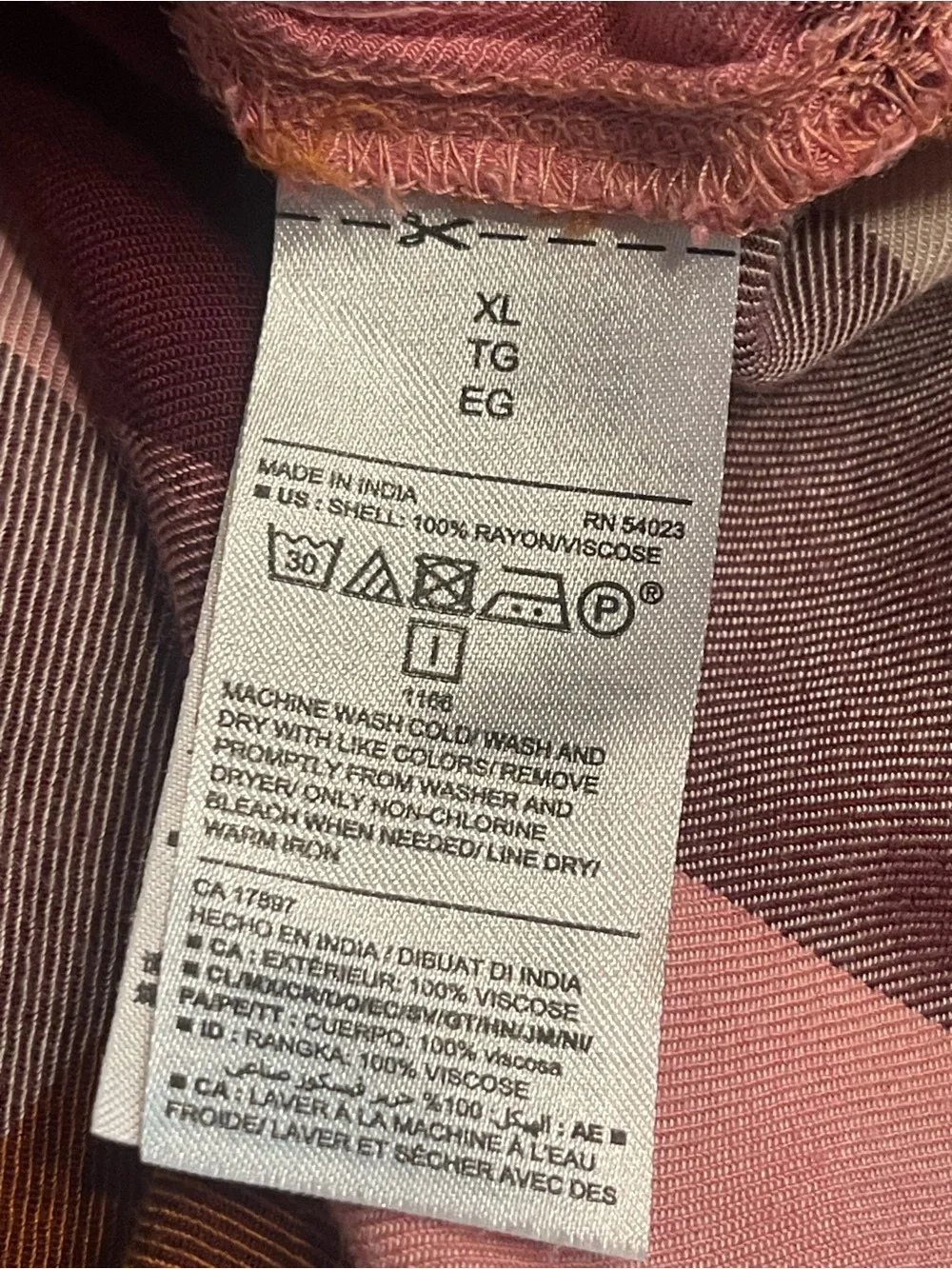 Old Navy Plaid Button-Front Women’s Shirt - Pink & Brown